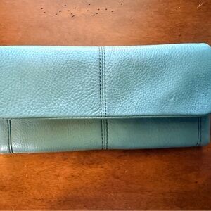 Hobo Teal Leather Clutch